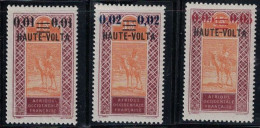 HAUTE VOLTA - N°18 A 20 - SERIE DE 3 AVEC SURCHARGE - SANS TRACE DE CHARNIERE - COTE 7€50. - Neufs