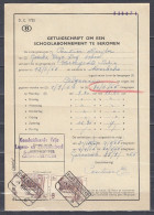 Getuigschrift Om Een Schoolabonnement Te Bekomen Met Stempel VIANE MOERBEKE - Documents & Fragments