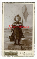 Oude Foto Photo Montage Surrealisme E. Eugene De Rijcke Gent Gand Ledeberg Kind Enfant Fille Peche CDV Carte De Visite - Gent