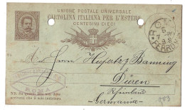 Entier Postaux Italie Obliteration Roma 1886 - Entiers Postaux