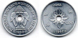 MA 24833 / Laos 20 Cents 1952 SPL - Laos