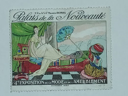 VIGNETTE PALAIS DE LA NOUVEAUTE 1923 EXPOSITION MEUBLES ET AMEUBLEMENT ERINNOPHILIE 7 X 6 CM - Other & Unclassified