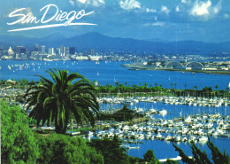 UNITED STATES, CALIFORNIA, SAN DIEGO, PORT, BOATS, SEA, MOUNTAIN - San Diego