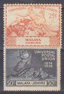 1949 Johore Malaya 138-139 75 Years Of UPU 3,00 € - UPU (Union Postale Universelle)