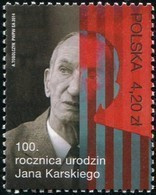 2014 Poland Mi 4674 100th Anniversary Of The Birth Of Jan Karski Soldier Info Auschwitz MNH  ** - Ongebruikt