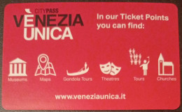 BIG0017 - BIGLIETTI TRASPORTO PUBBLICO - TICKETS - CITYPASS - VENEZIA - REGIONE VENETO - Andere & Zonder Classificatie