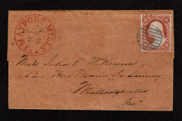 Lot # 019 1852, 3¢ Dull Red, Type II, Postal Fraud - Covers & Documents