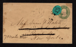 Lot # 074 Boyd's City Express, 1852, 2¢ Black On Green Die Cut Single - Sellos Locales