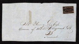 Lot # 077 Priest's Despatch, Philadelphia, PA 1851, (2¢) Black On Rose - Postes Locales