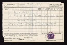 Lot # 106 Certificate Of Mailing From 1941: 1938, 3¢ Jefferson Light Violet - Briefe U. Dokumente