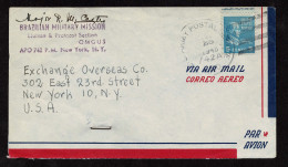 Lot # 112 Brazilian Military Mission Air Mail Envelope: Bearing 1938, 5¢ Monroe Blue - Lettres & Documents