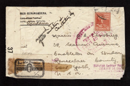 Lot # 123 Prisoner Mail: 1938, 10¢ Tyler Brown Red - Briefe U. Dokumente