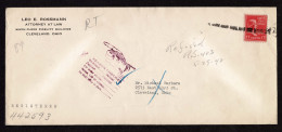 Lot # 137 Refused: 1942 Legal Envelope Bearing 1938, 17¢ Andrew Johnson Rose - Cartas & Documentos