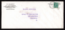 Lot # 142 Domestic First Class AIR Mail Last Clipper Flight Hawaii: 1938, 20¢ Garfield Bright Blue Green - Lettres & Documents