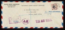 Lot # 147 International First Class To South Africa: 1938, $1 Wilson Purple And Black - Covers & Documents
