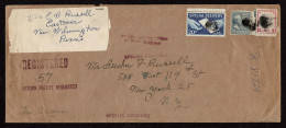 Lot # 167 Domestic First Class Special Delivery: $1 Woodrow Wilson Violet And Black, 15¢ Buchanan 1954 Blue Gray And 20¢ - Briefe U. Dokumente