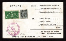 Lot # 173 Special Handling: 1946 Envelope Bearing 1938, 24¢ Benjamin Harrison Grey Black Special Handling And 1928, 15¢  - Cartas & Documentos