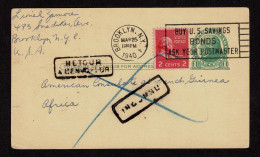 Lot # 214 Used To French Guinea: 1940 Cover Bearing 1932 2c John Adams Rose Carmine - Lettres & Documents