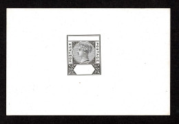 Lot # 366 British Commonwealth: 1890's Queen Victoria Postage And Postage Master Die Proof In Black On Glazed Card (92 X - Autres & Non Classés