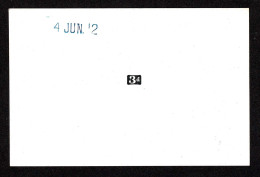 Lot # 399 Barbados: 1912, King George V, 3d Duty Plate Die Proof In Black On Glazed Card (92 X 60 Mm) - Barbados (...-1966)