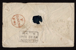 Lot # 405 Bermuda Stampless: Used To Glasgow: 1840 Envelope - 1859-1963 Crown Colony