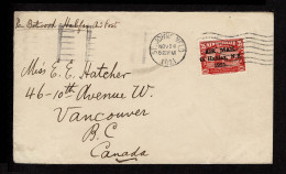 Lot # 424 Nova Scotia Air Post: 1921 35¢ Red Three Covers. - Cartas & Documentos