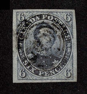 Lot # 435 1851, Prince Albert, 6d Slate Violet, Laid Paper - Oblitérés