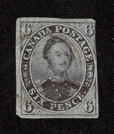 Lot # 440 1851, Prince Albert, 6d Slate Violet, Laid Paper Very Rare Light RED Ring Cancel - Gebraucht