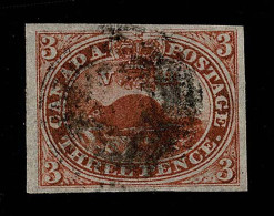 Lot # 447 1852, 3d Orange Red, Thin Paper - Oblitérés