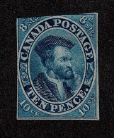 Lot # 458 1855, Jacques Cartier, 10d Blue Unused - Used Stamps