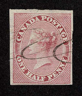 Lot # 464 1857, Queen Victoria, ½d Rose, Horizontally Ribbed Paper - Oblitérés