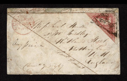 Lot # 491 1855-63 “Triangular”, Perkins Bacon Printing, 1d Rose On Cream-toned Paper - Cape Of Good Hope (1853-1904)