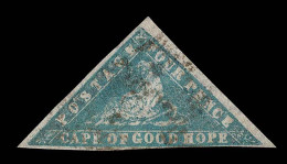 Lot # 510 1861 “Wood Block”, 4d Pale Milky Blue - Cape Of Good Hope (1853-1904)