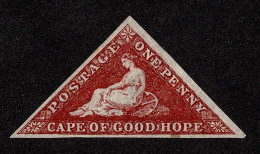 Lot # 513 1863-64 “Triangular”, De La Rue Printing, 1d Deep Carmine Red - Cape Of Good Hope (1853-1904)