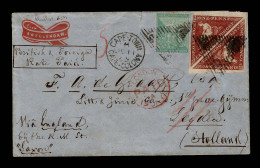Lot # 523 Used To Holland:1863-64 “Triangular”, De La Rue Printing, 1d Brownish Red PAIR, Enormous Margins To Just In, T - Cape Of Good Hope (1853-1904)