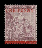 Lot # 524 1874, “Hope Seated” 1d On 6d Deep Lilac - Cape Of Good Hope (1853-1904)