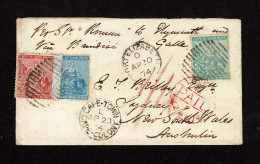 Lot # 527 Used To Australia: 1874 (10 April) Single Packet Rate Envelope From Port Elizabeth To Sydney, Australia Bearin - Cape Of Good Hope (1853-1904)