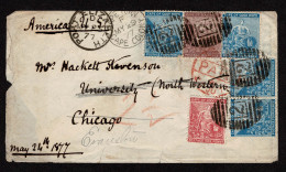 Lot # 533 Used To The United States: 1877 (25 May) Single Packet Rate Envelope From Port Elizabeth To Chicago, Illinois  - Cape Of Good Hope (1853-1904)