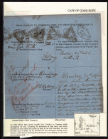 Lot # 551 The "Dead Horse" Letter: 1856, 29 April Official Letter (postal Waybill) From Craddock To Capetown Which Accom - Cabo De Buena Esperanza (1853-1904)