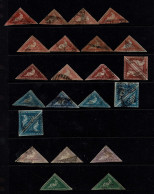 Lot # 555 CAPE OF GOOD HOPE: Balance Of Property: Group Of 48 Triangulars Including 3 Square Pairs, And 48 Perforated In - Cabo De Buena Esperanza (1853-1904)