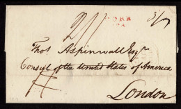 Lot # 579 1817 Folded Letter From U.S. Consulate In Ireland To "Theo Aspinwall Esq. The U.S. Consul In London - Historische Personen