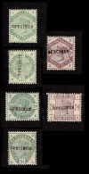 Lot # 638 Group Of SIX "lilac And Green" Specimen Overprints - Unclassified