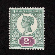 Lot # 645 Proof: 1887, Queen Victoria Jubilee, 2d Color Trial With Head And Frame Green And Duty Tablet In Purple - Non Classés