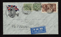 Lot # 670 Used To Argentina: 1934, King George V Re-engraved “Seahorse”, 2s6d Chocolate Brown, Plus 1924, King George V, - Lettres & Documents