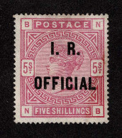 Lot # 715 Inland Revenue Official, 1890, 5s Rose - Dienstmarken