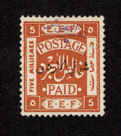 Lot # 781 Jordan: 1922 5/10 Pi On 5m Deep Orange (violet Surcharge) - Jordanien