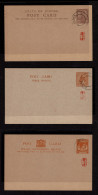 Lot # 786 Malayan States: Postal: "Invalidated By The Japanese", Three Postal Cards Form Johore, Perak And Straights Set - Malaya (British Military Administration)