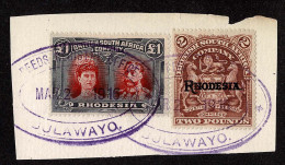Lot # 815 Rhodesia 1910 -13, King George V “Double Head”: £1 Red & Black Uncertain RSC 1 Shade, Perf 14 - Rodesia & Nyasaland (1954-1963)