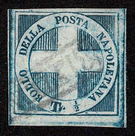 Lot # 855 Italian States, Two Sicilies: 1860 1/2t Deep Blue "The Famous Naples Savoy Cross" - Sicily