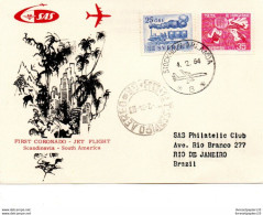 First Coronado - Jet Flight Scandinavia - South America - Storia Postale